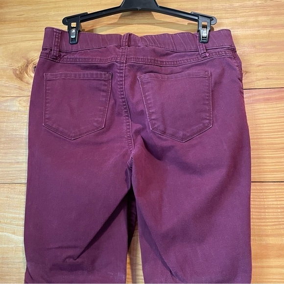 LC Lauren Conrad Burgundy Maroon Mid Rise Pull On Stretchy Skinny Jeans 6 - Picture 4 of 10